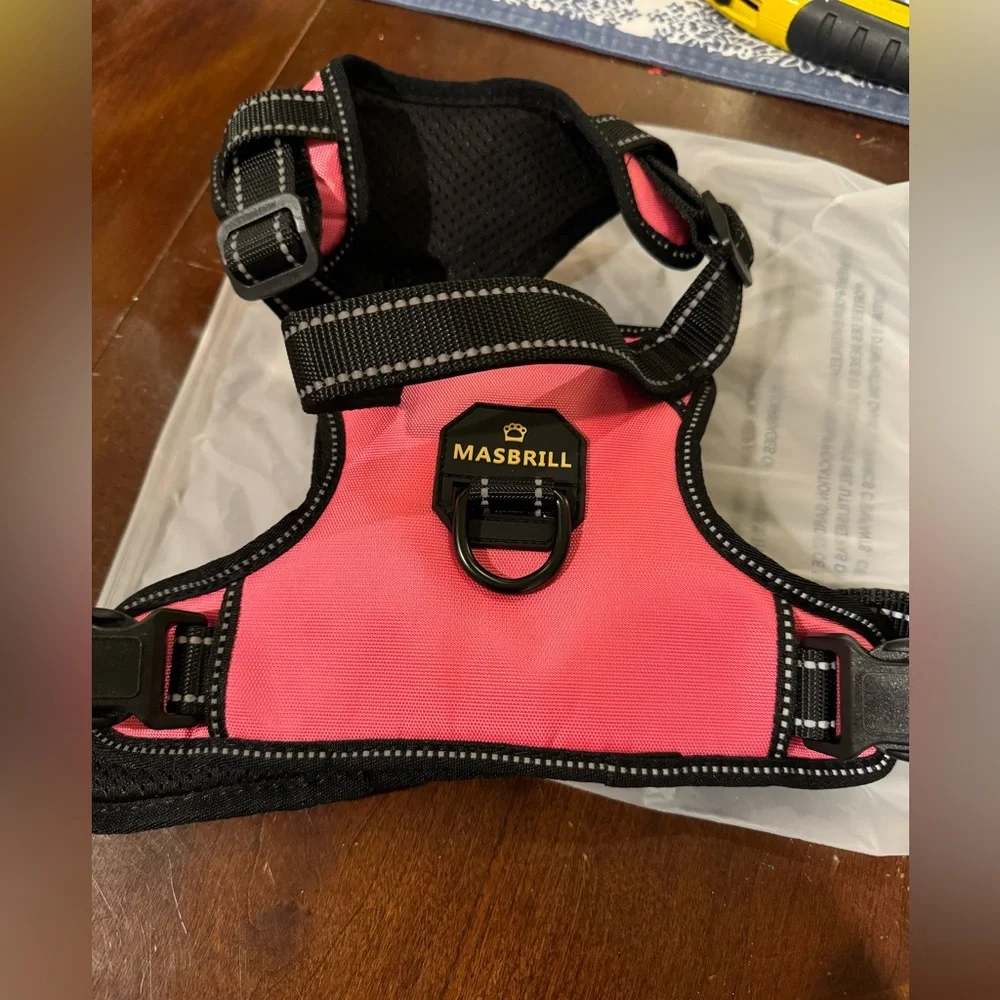 NWT MASBRILL Padded Adjustable Reflective Dog Harness In Sz L